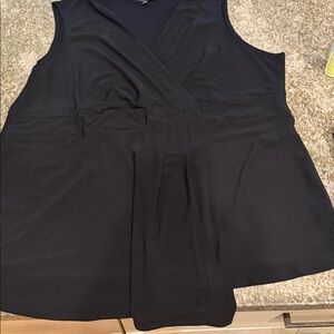 Atelier 29 Black V Neck with Crossover bodice with Drapey Scarf Look